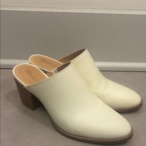 Madewell Cream Leather The Harper Mule 7